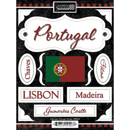 Scrapbook Customs - World Collection - Portugal - Cardstock Stickers - Discover
