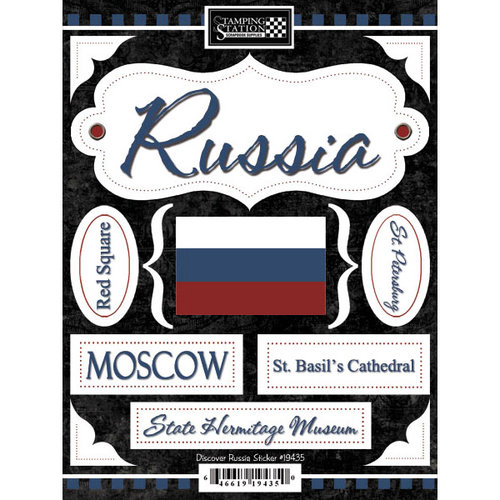 Scrapbook Customs - World Collection - Russia - Cardstock Stickers - Discover