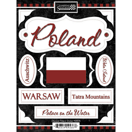 Scrapbook Customs - World Collection - Poland - Cardstock Stickers - Discover