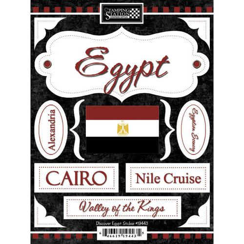 Scrapbook Customs - World Collection - Egypt - Cardstock Stickers - Discover