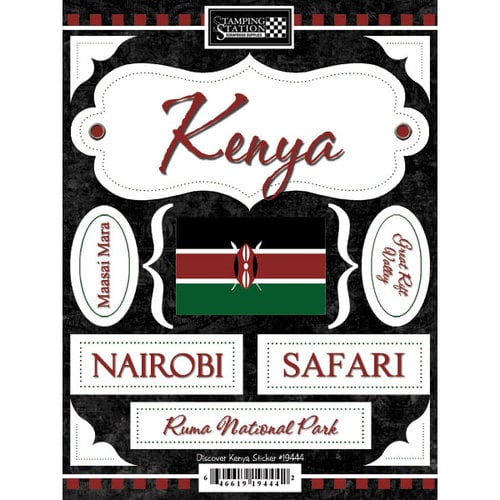 Scrapbook Customs - World Collection - Kenya - Cardstock Stickers - Discover