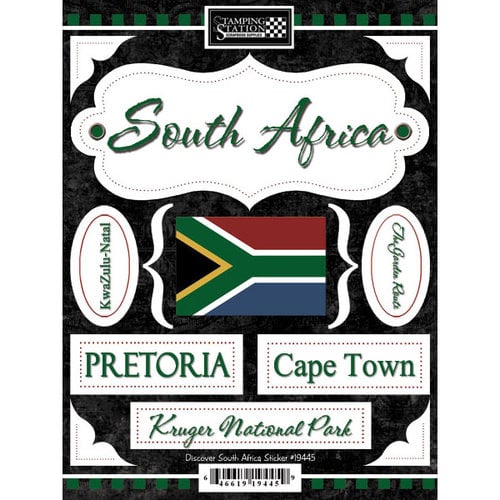 Scrapbook Customs - World Collection - South Africa - Cardstock Stickers - Discover