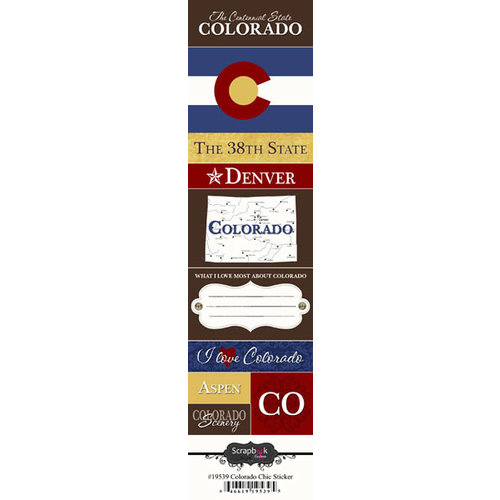 Scrapbook Customs - United States Collection - Colorado - Cardstock Stickers - Chic