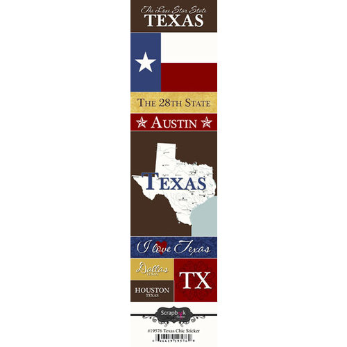 Scrapbook Customs - United States Collection - Texas - Cardstock Stickers - Chic