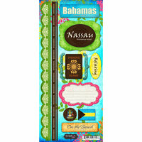 Scrapbook Customs - World Collection - Bahamas - Cardstock Stickers - Paradise
