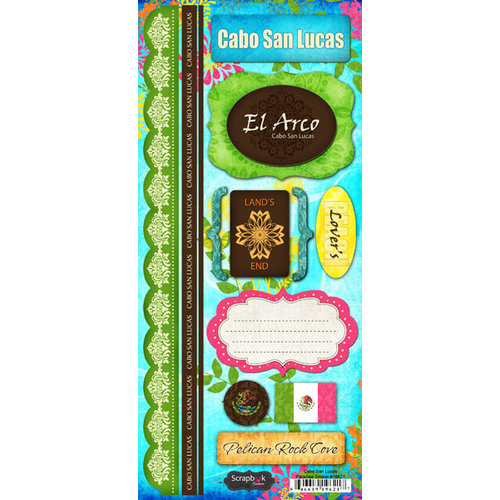 Scrapbook Customs - World Collection - Mexico - Cardstock Stickers - Cabo San Lucus - Paradise