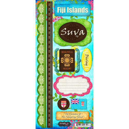 Scrapbook Customs - World Collection - Fiji - Cardstock Stickers - Paradise