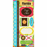 Scrapbook Customs - World Collection - USA - Florida - Cardstock Stickers - Paradise