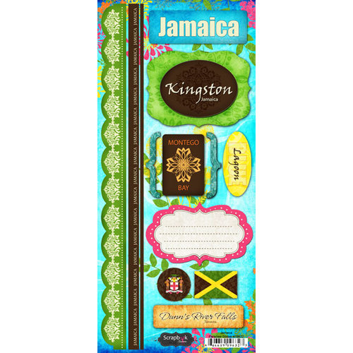 Scrapbook Customs - World Collection - Jamaica - Cardstock Stickers - Paradise