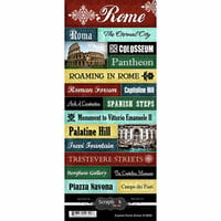 Scrapbook Customs - World Collection - Cardstock Stickers - Explore Rome