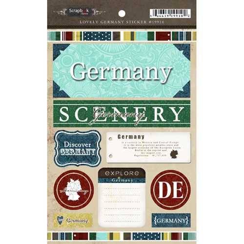 Scrapbook Customs - World Collection - Germany - Cardstock Stickers - Exploring