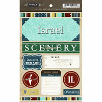 Scrapbook Customs - World Collection - Israel - Cardstock Stickers - Exploring