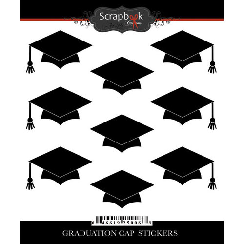 Scrapbook Customs - Graduation Collection - Cardstock Stickers - Graduation Cap Repeats