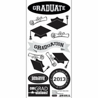Scrapbook Customs - Graduation Collection - Cardstock Stickers - Con-GRAD-ulations