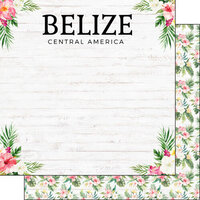 Scrapbook Customs - Vacay Collection - 12 x 12 Double Sided Paper - Belize