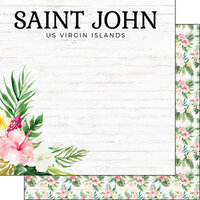 Scrapbook Customs - Vacay Collection - 12 x 12 Double Sided Paper - St. John