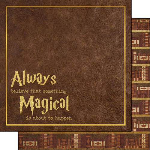 Scrapbook Customs - Wizarding World Collection - 12 x 12 Double Sided Paper - Books