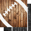 Scrapbook Customs - 12 x 12 Double Sided Paper - Football Wood