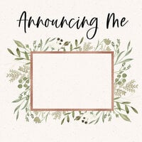 Scrapbook Customs - Baby Watercolor Collection - 12 x 12 Single Sided Paper - Announcing Me