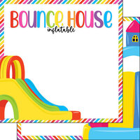 Scrapbook Customs - 12 x 12 Double Sided Paper - Inflatable Bounce House