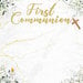 Scrapbook Customs - 12 x 12 Double Sided Paper - First Communion - Eucalyptus and Gold
