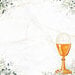 Scrapbook Customs - 12 x 12 Double Sided Paper - First Communion - Eucalyptus and Gold