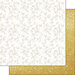 Scrapbook Customs - 12 x 12 Double Sided Paper - Gold Flowers