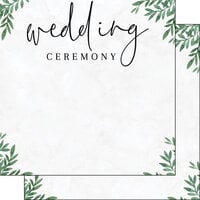 Scrapbook Customs - 12 x 12 Double Sided Paper - Wedding Ceremony