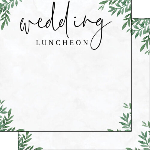 Scrapbook Customs - 12 x 12 Double Sided Paper - Wedding Luncheon