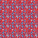 Scrapbook Customs - 12 x 12 Double Sided Paper - Red and Blue Floral Pattern