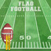Scrapbook Customs - 12 x 12 Double Sided Paper - Flag Football Watercolor