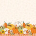 Scrapbook Customs - 12 x 12 Double Sided Paper - Grateful Pumpkin Plaid