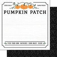 Scrapbook Customs - 12 x 12 Double Sided Paper - Farm Fresh Pumpkin Patch