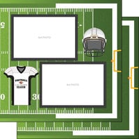 Scrapbook Customs - 12 x 12 Double Sided Paper - Football Right Quick Page
