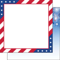 Scrapbook Customs - 12 x 12 Double Sided Paper - 4th of July 04