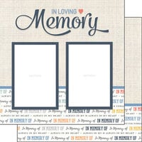 Scrapbook Customs - 12 x 12 Double Sided Paper - In Loving Memory Left Quick Page