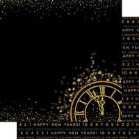 Scrapbook Customs - 12 x 12 Double Sided Paper - New Year Countdown
