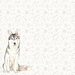 Scrapbook Customs - 12 x 12 Double Sided Paper - Siberian Husky Watercolor