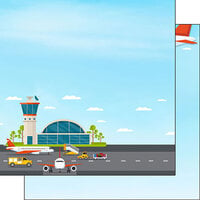 Scrapbook Customs - 12 x 12 Double Sided Paper - Airport