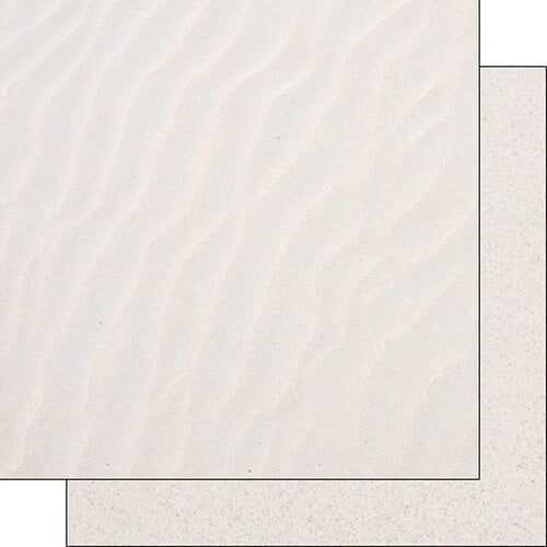 Scrapbook Customs - 12 x 12 Double Sided Paper - Sand Texture - White
