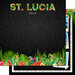 Scrapbook Customs - Tropical Floral Collection - 12 x 12 Double Sided Paper - St. Lucia