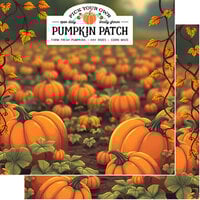 image of Scrapbook Customs - 12 x 12 Double Sided Paper - Pumpkin Patch - Pick Your Own