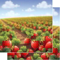 image of Scrapbook Customs - 12 x 12 Double Sided Paper - Strawberry Fields