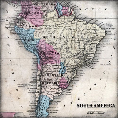 Scrapbook Customs - World Collection - South America - 12 x 12 Paper