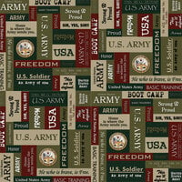 Scrapbook Customs - Military Collection - 12 x 12 Single Sided Paper - Army Squares