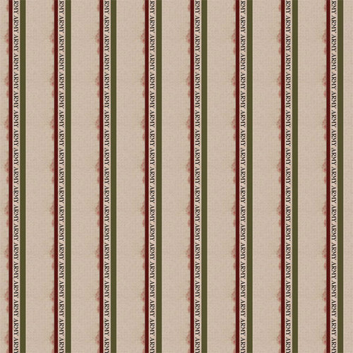 Scrapbook Customs - Military Collection - 12 x 12 Paper - Army Stripes