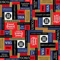 Scrapbook Customs - Military Collection - 12 x 12 Paper - Coast Guard Squares