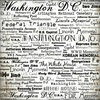 Scrapbook Customs - United States Collection - Washington DC - 12 x 12 Paper - Words - White