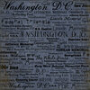Scrapbook Customs - United States Collection - Washington DC - 12 x 12 Paper - Words - Blue