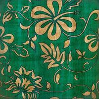 Scrapbook Customs - United States Collection - 12 x 12 Single Sided Paper - Hawaiian Floral - Green